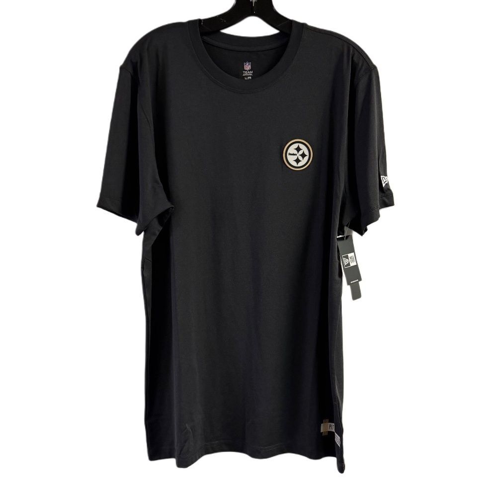 NWT New Era NFL Pittsburgh Steelers Gray Polyester T-Shirt Size L
